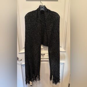 Coldwater Creek Glittering Black Shawl Wrap
